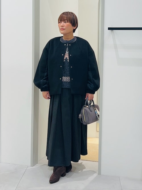 セール】前後で印象が変わる ドッキングノーカラージャケット（ノー