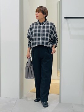 「THE SHOP TK （ザ ショップ ティーケー ）のオブリックトゥパンプス（パンプス）」を使った、タナさん（レディース・155cm）の秋コーディネート
