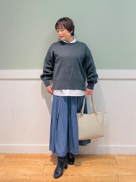 「DRESKIP（ドレスキップ）のアイテム（ブーツ）」を使った、タナさん（骨格ウェーブ・レディース・155cm）の冬コーディネート
