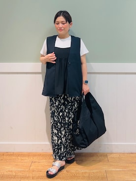 「DRESKIP（ドレスキップ）のアイテム（その他トップス）」を使った、タナさん（骨格ウェーブ・レディース・155cm）の夏コーディネート