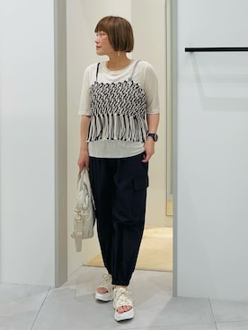 「THE SHOP TK （ザ ショップ ティーケー ）のアイテム（タンクトップ）」を使った、タナさん（レディース・155cm）の春コーディネート