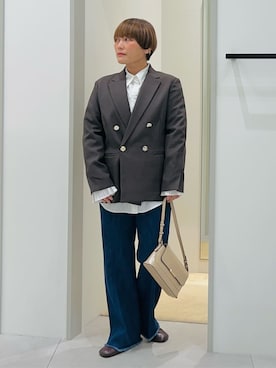 「THE SHOP TK （ザ ショップ ティーケー ）のオブリックトゥパンプス（パンプス）」を使った、タナさん（レディース・155cm）の秋コーディネート