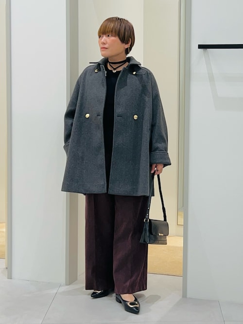 セール】クラシカルな装い ウールライクスタンドカラーコート（その他 