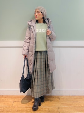「DRESKIP（ドレスキップ）のアイテム（その他アウター）」を使った、タナさん（レディース・155cm）の冬コーディネート