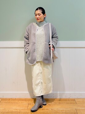 「DRESKIP（ドレスキップ）のアイテム（ブルゾン）」を使った、タナさん（骨格ウェーブ・レディース・155cm）の秋コーディネート