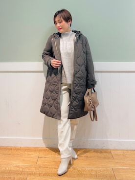 「DRESKIP（ドレスキップ）のアイテム（その他アウター）」を使った、タナさん（レディース・155cm）の秋コーディネート