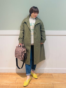 「DRESKIP（ドレスキップ）のアイテム（その他アウター）」を使った、タナさん（レディース・155cm）の冬コーディネート