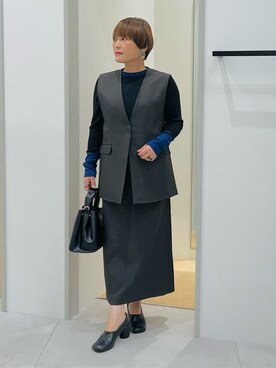 「THE SHOP TK （ザ ショップ ティーケー ）のオブリックトゥパンプス（パンプス）」を使った、タナさん（レディース・155cm）の秋コーディネート