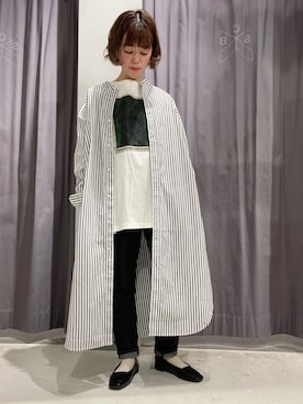 「シャツワンピ」｜saitoさん（レディース・153cm）の冬コーディネート