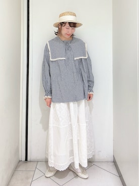 「ゆべしコラボ」｜「アイテム（パンプス）」を使った、sakura✿さん（レディース・158cm）の春コーディネート