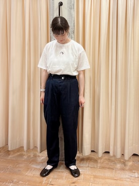 「ehka sopo（エヘカソポ）のアイテム（バレエシューズ）」を使った、sakura✿さん（レディース・158cm）の夏コーディネート