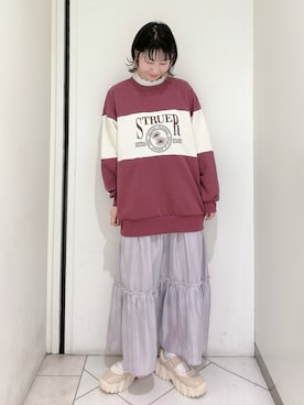 「オーロラスカート」｜sakura✿さん（レディース・158cm）の冬コーディネート