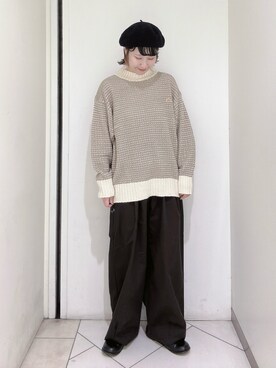 sakura✿さんの「【KELTY×SamansaMos2】ぽこぽこモックネックニット」を使ったコーディネート