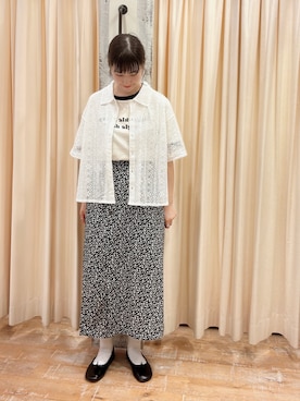 「ehka sopo（エヘカソポ）のアイテム（バレエシューズ）」を使った、sakura✿さん（レディース・158cm）の夏コーディネート