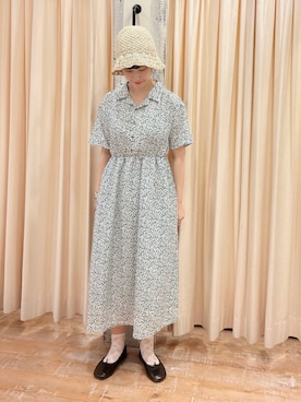 「ehka sopo（エヘカソポ）のアイテム（バレエシューズ）」を使った、sakura✿さん（レディース・158cm）の夏コーディネート