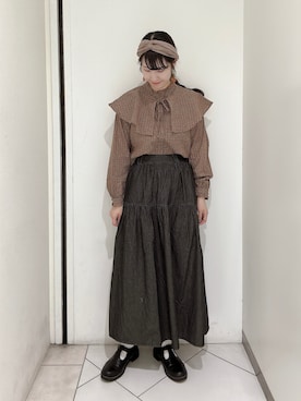 「アイテム（デニムスカート）」を使った、sakura✿さん（レディース・158cm）の夏コーディネート