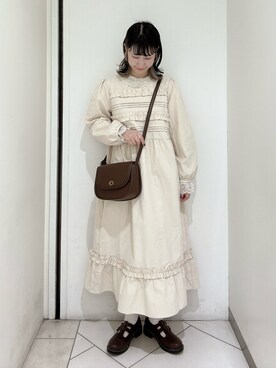 「レトロ」｜「アイテム（その他シューズ）」を使った、sakura✿さん（レディース・158cm）の秋コーディネート