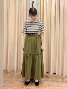 「ehka sopo（エヘカソポ）のアイテム（バレエシューズ）」を使った、sakura✿さん（レディース・158cm）の夏コーディネート