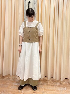 「ehka sopo（エヘカソポ）のアイテム（バレエシューズ）」を使った、sakura✿さん（レディース・158cm）の夏コーディネート