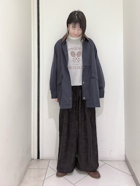 「ehka sopo（エヘカソポ）のアイテム（ブルゾン）」を使った、sakura✿さん（レディース・158cm）の秋コーディネート