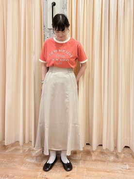 「ehka sopo（エヘカソポ）のアイテム（バレエシューズ）」を使った、sakura✿さん（レディース・158cm）の夏コーディネート
