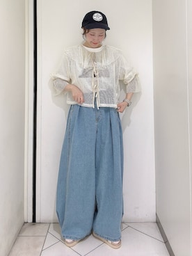 「アイテム（キャップ）」を使った、sakura✿さん（レディース・158cm・20代）の夏コーディネート