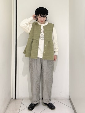 「ストライプパンツ」｜sakura✿さん（レディース・158cm・20代）の冬コーディネート