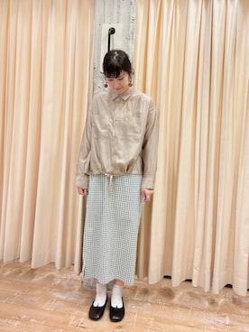 「ehka sopo（エヘカソポ）のアイテム（バレエシューズ）」を使った、sakura✿さん（レディース・158cm）の春コーディネート