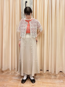 「ehka sopo（エヘカソポ）のアイテム（バレエシューズ）」を使った、sakura✿さん（レディース・158cm）の夏コーディネート
