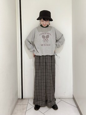 「ehka sopo（エヘカソポ）のアイテム（バレエシューズ）」を使った、sakura✿さん（レディース・158cm）の秋コーディネート