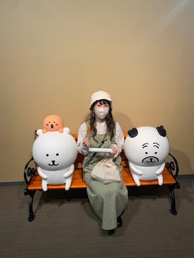 「ehka sopo（エヘカソポ）のアイテム（ジャンパースカート）」を使った、sakura✿さん（レディース・158cm）の秋コーディネート