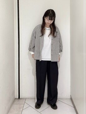 「リラックスパンツ」｜「アイテム（その他シューズ）」を使った、sakura✿さん（レディース・158cm）の夏コーディネート