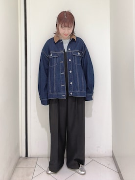 「ehka sopo（エヘカソポ）のアイテム（デニムジャケット）」を使った、sakura✿さん（レディース・158cm）の春コーディネート
