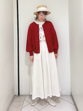 「ゆべしコラボ」｜「アイテム（帽子）」を使った、sakura✿さん（レディース・158cm）の春コーディネート