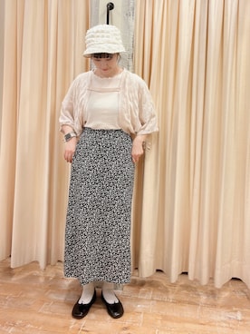 「ehka sopo（エヘカソポ）のアイテム（バレエシューズ）」を使った、sakura✿さん（レディース・158cm）の夏コーディネート
