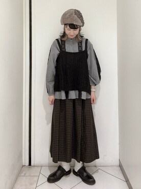 「重ね着ベストシーズン」｜「アイテム（サンダル）」を使った、sakura✿さん（レディース・158cm）の秋コーディネート