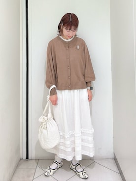 「Samansa Mos2（サマンサ モスモス）のアイテム（シューズ）」を使った、sakura✿さん（レディース・158cm）の春コーディネート