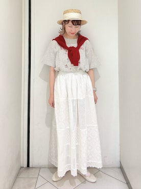 「ゆべしコラボ」｜「アイテム（パンプス）」を使った、sakura✿さん（レディース・158cm）の春コーディネート