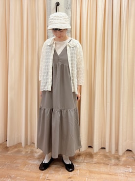 「ehka sopo（エヘカソポ）のアイテム（バレエシューズ）」を使った、sakura✿さん（レディース・158cm）の夏コーディネート
