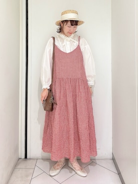 「ゆべしコラボ」｜「アイテム（パンプス）」を使った、sakura✿さん（レディース・158cm）の春コーディネート