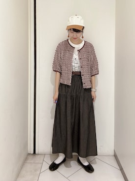 「ehka sopo（エヘカソポ）のアイテム（バレエシューズ）」を使った、sakura✿さん（レディース・158cm）の秋コーディネート