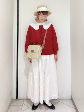 「ゆべしコラボ」｜「アイテム（パンプス）」を使った、sakura✿さん（レディース・158cm）の春コーディネート