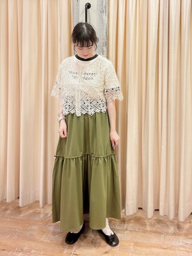 「ehka sopo（エヘカソポ）のアイテム（バレエシューズ）」を使った、sakura✿さん（レディース・158cm）の春コーディネート