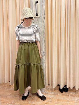 「ehka sopo（エヘカソポ）のアイテム（バレエシューズ）」を使った、sakura✿さん（レディース・158cm）の春コーディネート
