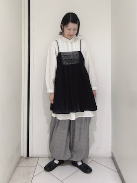 「ストライプパンツ」｜sakura✿さん（レディース・158cm・20代）の冬コーディネート