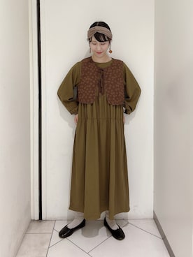 「ehka sopo（エヘカソポ）のアイテム（バレエシューズ）」を使った、sakura✿さん（レディース・158cm）の秋コーディネート