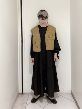 「ehka sopo（エヘカソポ）のアイテム（バレエシューズ）」を使った、sakura✿さん（レディース・158cm）の秋コーディネート
