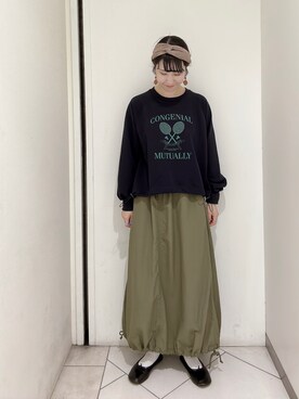 「ehka sopo（エヘカソポ）のアイテム（バレエシューズ）」を使った、sakura✿さん（レディース・158cm）の秋コーディネート