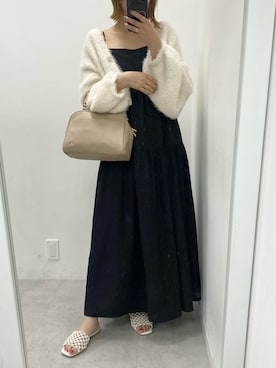 「フェザー」｜「アイテム（ワンピース）」を使った、ホソヤヤスコさん（レディース・161cm）の夏コーディネート