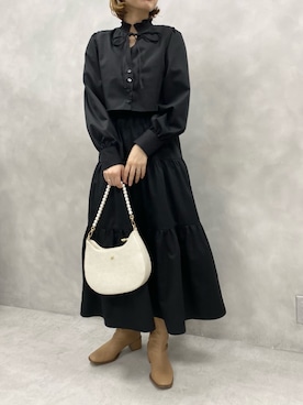 ホソヤヤスコさん（レディース・161cm）の冬コーディネート